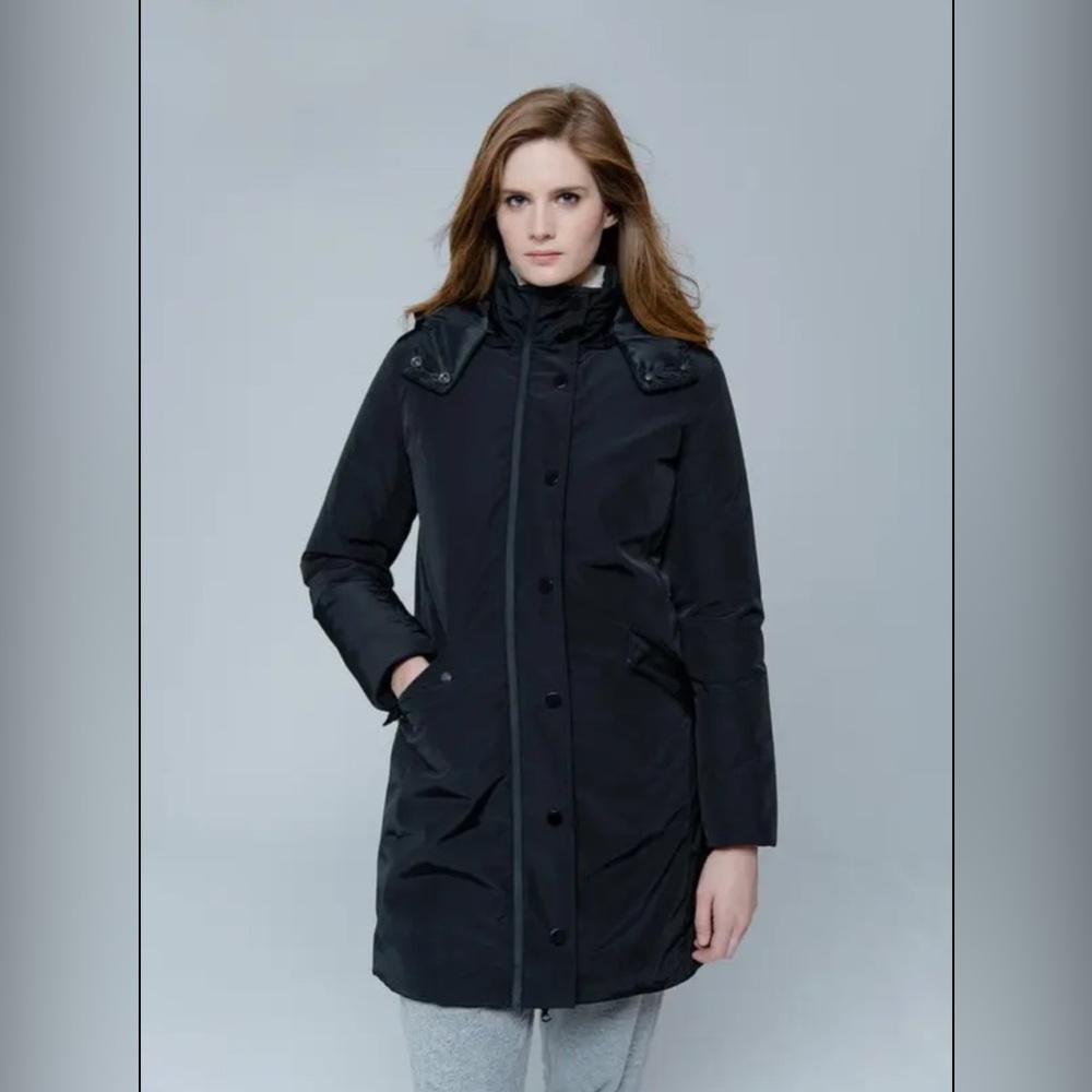 Whitesky Women’s Falcon Parka, Removable Hood Size XS Petite Black New